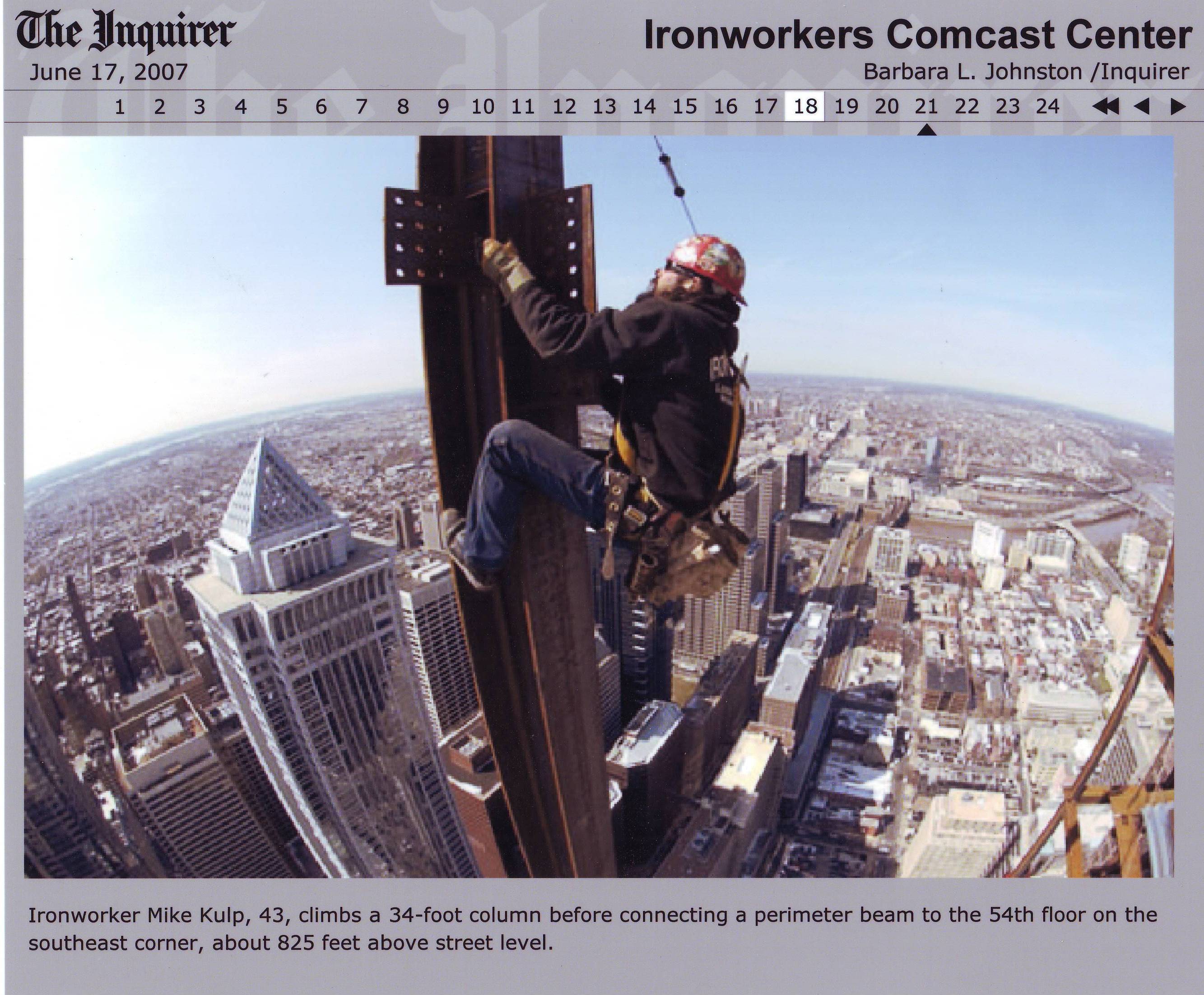 Ironworkers on beam photo Ironworkers on beam photo